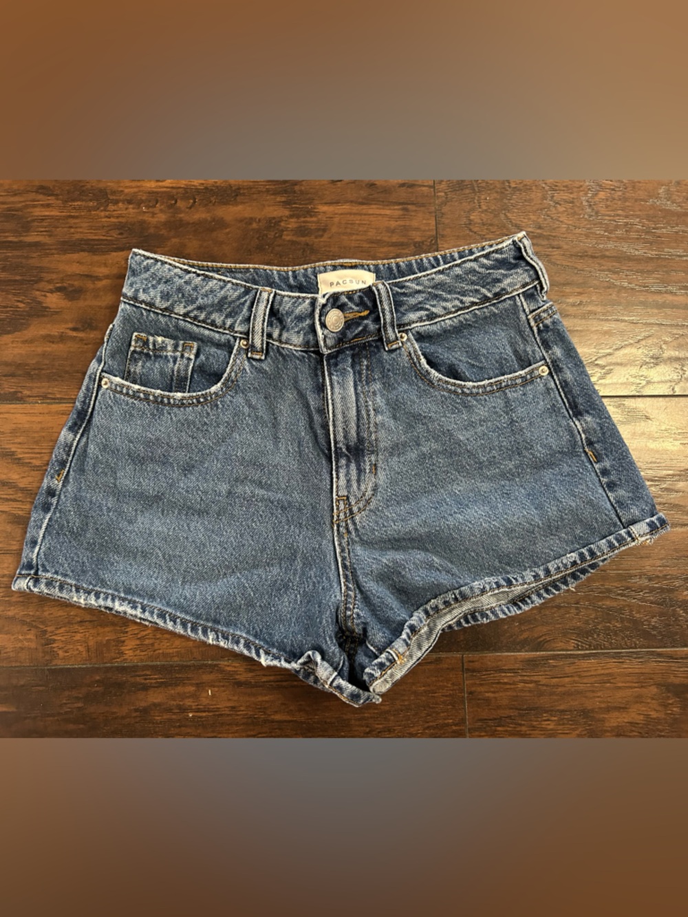 PacSun High-Rise Blue Denim Jean Shorts
